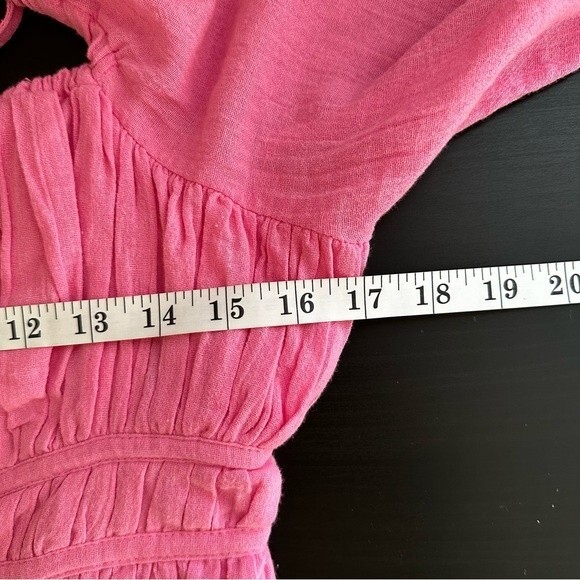 Free People pink tight-fitting cropped blouse Size M - Picture 8 of 10